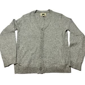 Urban Outfitters O'Hanlon Mills V Neck Wool Cardigan Tweed Sweater Gray Size S